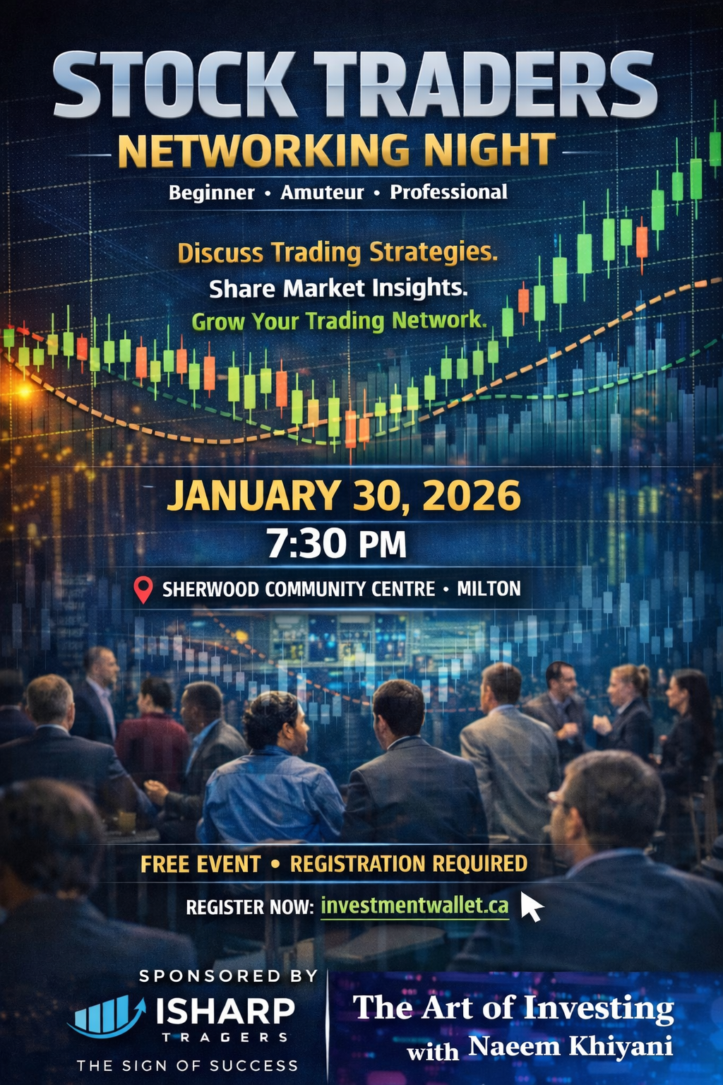 Stock Traders Networking Night Flyer